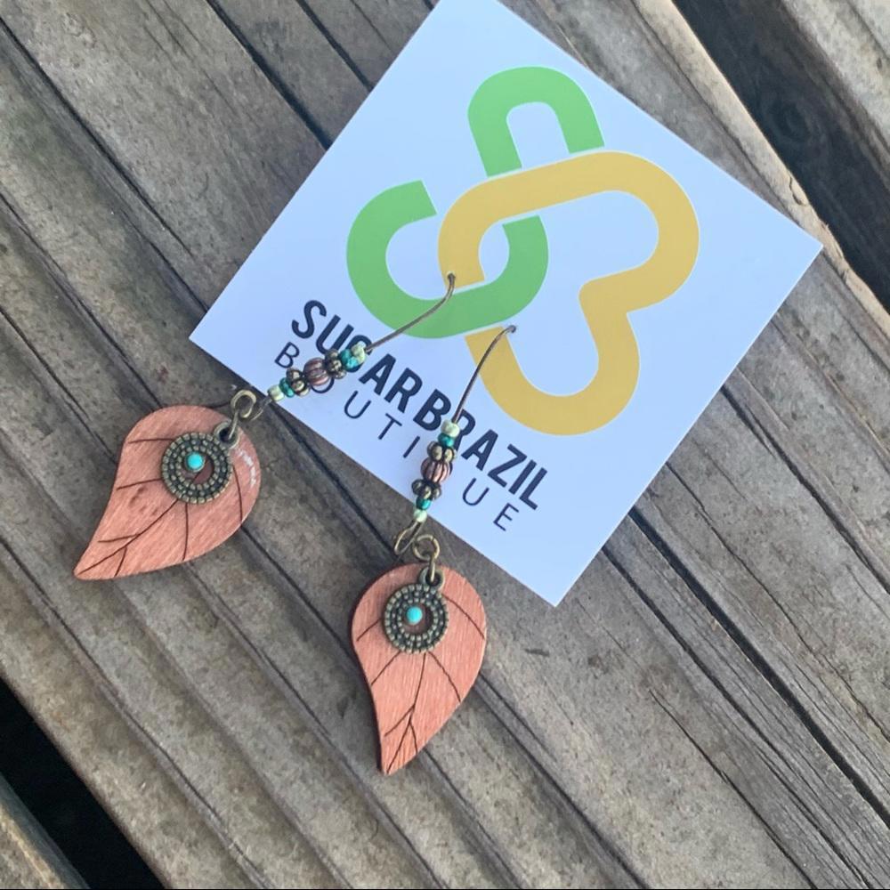 WOODEN Earrings With Gift Bag